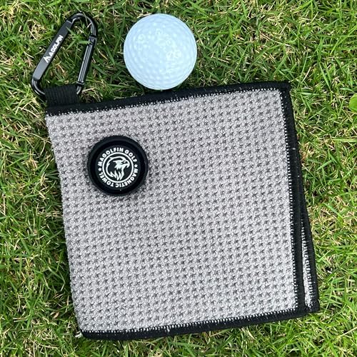 Small Magnetic Golf Towel with Clip, Microfiber Waffle Design - Image 6