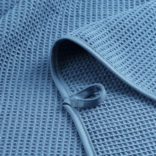 POLYTE 380 GSM Poly Blend Microfiber Quick Dry Waffle Bath Towel, 30x60 in - Image 3