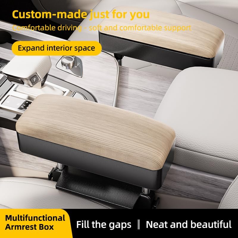 Car Console Armrest Box Arm Rest Height Adjustable Comfort Elbow Pad Universal - Image 2