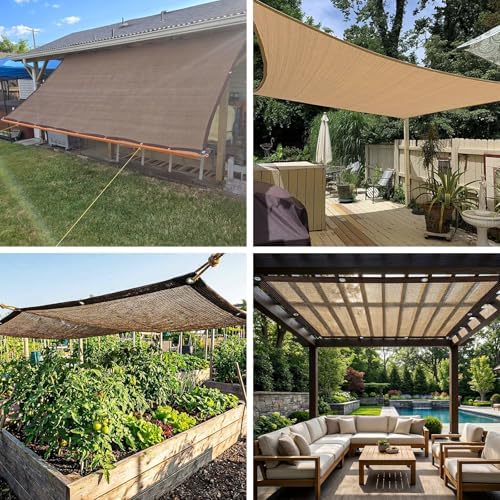 Shade Cloth for Garden, 80% Shade Cloth for Plants, Mesh Tarp, Patio Covers for - Image 7
