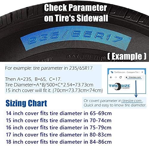 Silver Spare Tire Cover, Waterproof PVC Leather - Image 3