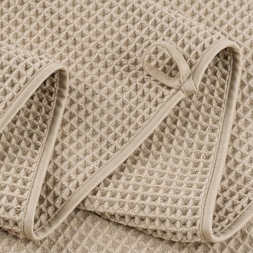 POLYTE 430 GSM Poly Blend Microfiber Waffle Bath Sheet XL Set, 35x70 in - Image 4