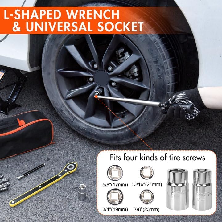 Scissor Car Jack 2 Ton Tire Changing Kit - Image 4