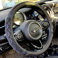 PINCTROT Large Size Steering Wheel Cover Great Grip 15.7In Black/Red Stitch by PINCTROT