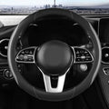 Szttswamp Car Steering Wheel Cover, Microfiber Leather Gery 14.5-15 Inch by Szttswamp