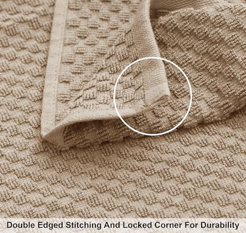 COTTON CRAFT Euro Spa Waffle Weave 6 Piece Towel Set - Image 4