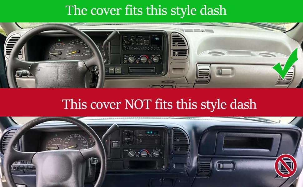 Yiz Dash Cover Mat for 1995-1996 Chevy Tahoe C/K Series SuburbanJ131 - Image 2