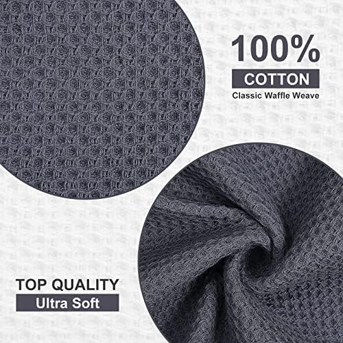 Kitinjoy 100% Cotton Waffle 8-Pack Kitchen Towels - Image 2