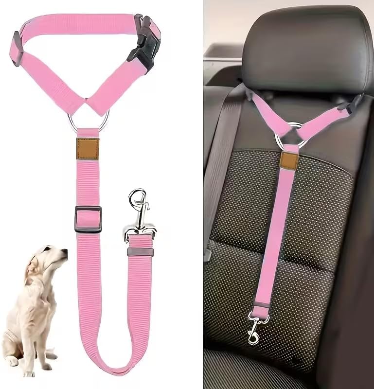 Pet Dog Cat Seat Belts Adjustable Safety Leads Vehicle Seatbelt Harness Car by Unknown