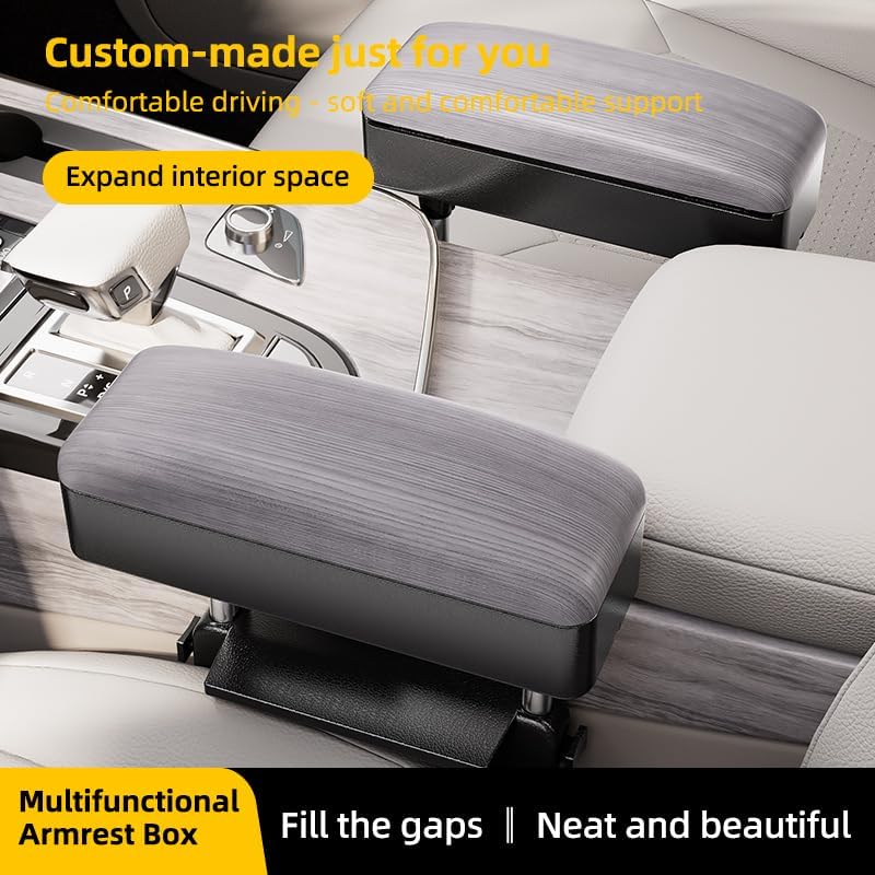 Car Console Armrest Box Arm Rest Height Adjustable Comfort Elbow Pad Universal - Image 2