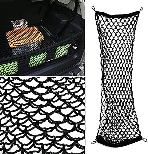 Car Rear Cargo Net, Universal Adjustable Elastic Trunk Cargo Storage Organizer - Image 4