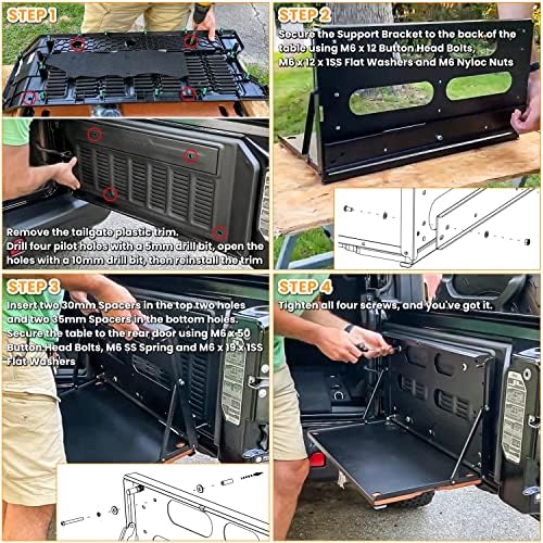 E-cowlboy Drop Down Tailgate Table - Image 7