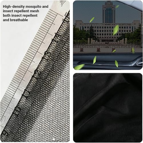 4 PCS Car Window Sun Shade Cover, Breathable Mesh Side Window Sunshades - Image 5