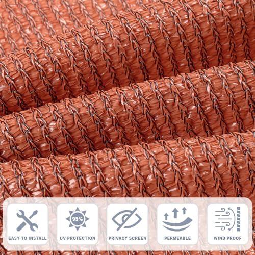 Cool Area Sun Shade Cloth with Grommets, Terra Red - Image 4