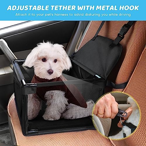 GENORTH Small Dog Car Seats for Small Dogs, Portable Puppy/Pet Car Booster Seat - Image 3