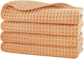 POLYTE 430 GSM Poly Blend Microfiber Waffle Wash Cloth Face Towel, 13x13 in by Polyte