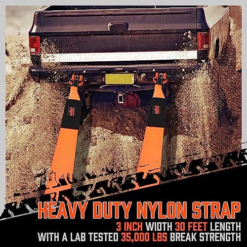 HORUSDY Nylon Heavy Duty Tow Strap Recovery Strap - Image 6