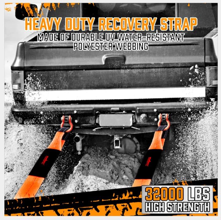 HORUSDY Nylon Heavy Duty Tow Strap Recovery Strap - Image 5