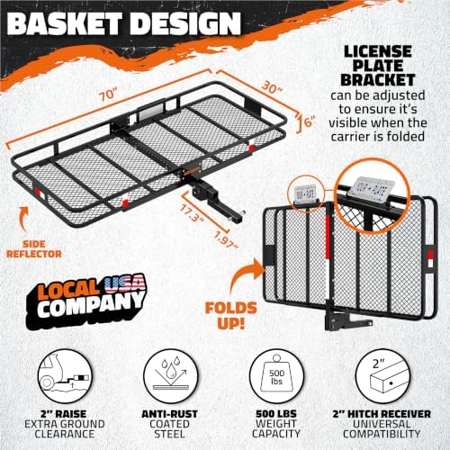 Mockins Folding Luggage Rack for SUV Car Truck ATV & More - Image 2