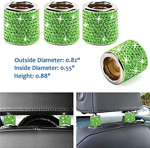 ToBeQueen 15 Pack Green Bling Car Accessories Set - Image 3