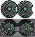 2 Pack Mandala Car Coasters for Cup Holder, Neoprene Anti Slip Mat by Unknown