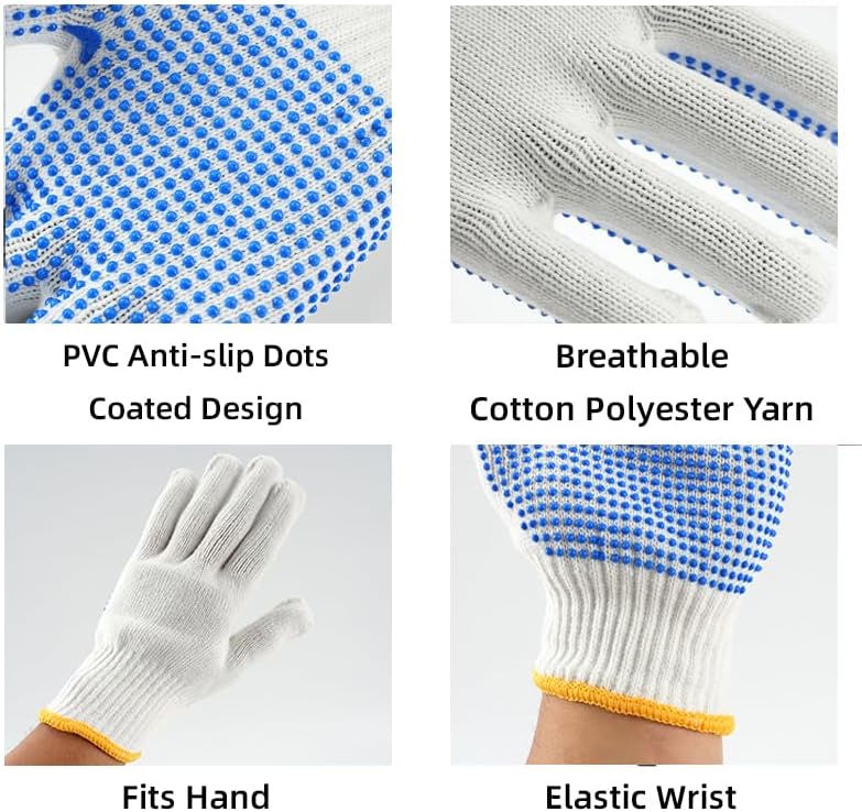48 Pairs Cotton Work Gloves Bulk - Image 4