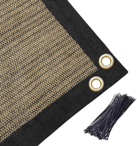 Amagenix 90% Shade Fabric 6'X 7' Mocha Sun Shade Cloth - Image 6
