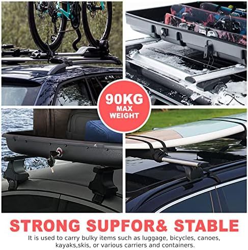 J2 Engineering J2-RR-120-WH Pair of 49" Aluminum Roof Rack Cross Bars Cargo - Image 6