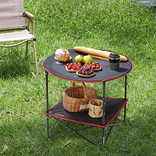 VEVOR Folding Camping Table, Outdoor Portable Fold Up Lightweight Side Table - Image 2