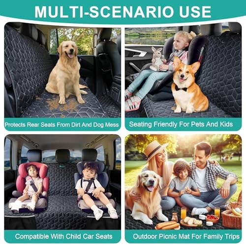 Meginc Dog Car Seat Covers for Back Seat - Image 5