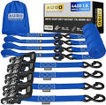 AUGO Heavy Duty Ratchet Straps & Soft Loops – Pack of 4 Extra Strong 1.5” by by AUGO