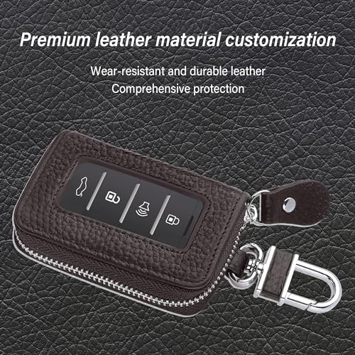 Car Key Fob Case for Replacing Old Key Fob Cover, Genuine Leather Car Key Case - Image 3
