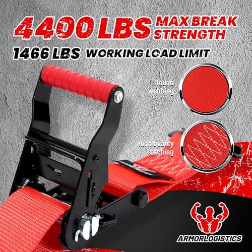 Wheel Chock Tie Down Kit, Heavy Duty Trailer Tire Straps Kit - Image 2