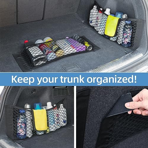 2 Packs Universal Mesh Cargo Net, Elastic Car Storage Net Pocket Bag - Image 6