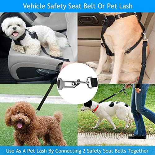 iMounTEK 2 Pack Adjustable Tangle Free Pet Safety Vehicle Seat Belt Lead Harness - Image 5