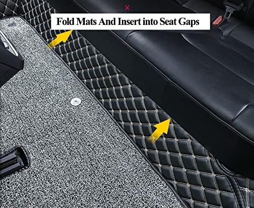 Compatible with Tesla Model Y Floor Mats Luxury Leather + Topper Carpet - Image 3