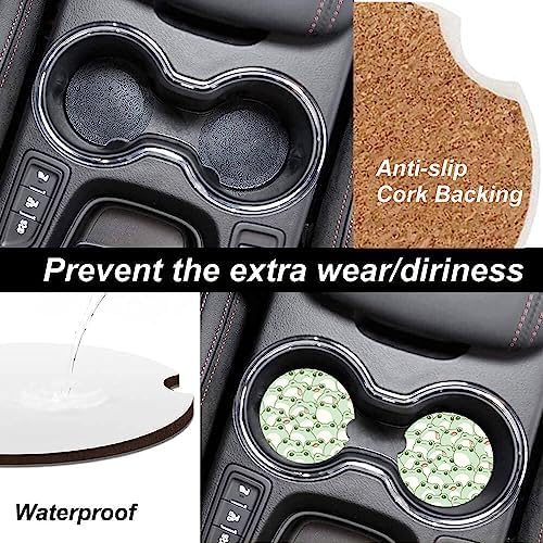 Absorbent Car Cupholder Coaster 2 Pack, Cute Car Coasters - Image 3