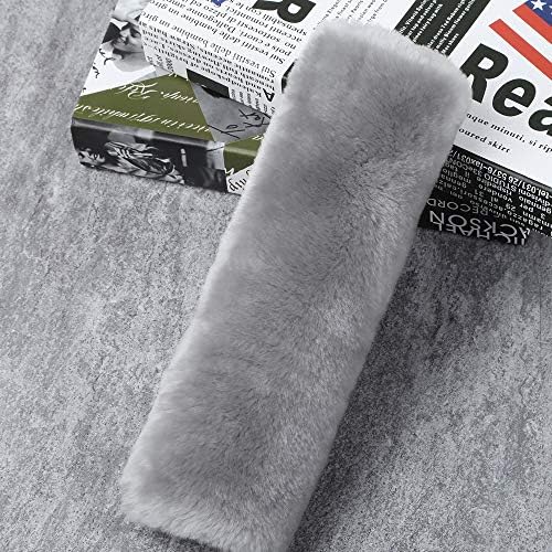 OGLAND 2 Pack Sheepskin Car Seat Belt Cover Pads | Wool Seatbelt Cushions - Image 4