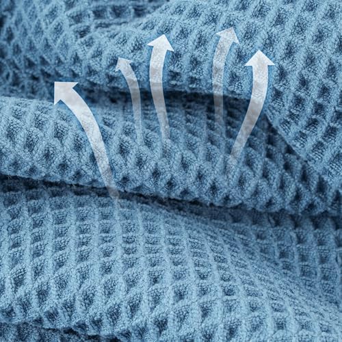 Microfiber Waffle Bath Towels, 4 Pieces, Fast Drying, Lint Free 430 GSM - Image 2