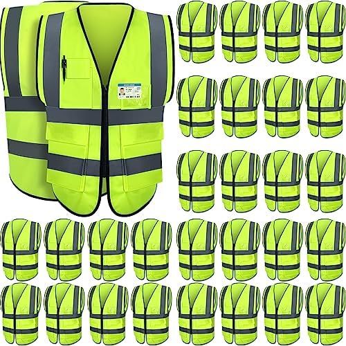 Leumoi 30 Pack Reflective Safety Vest by Leumoi