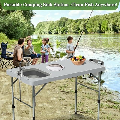 Foldable Fish Cleaning Table, Portable Camping Table - Image 4