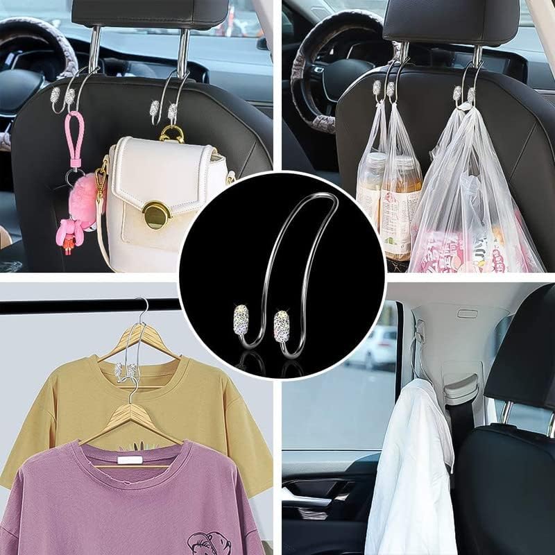 Guoord 【2026 Upgraded】 Car Headrest Hook Decorations, Stainless Hooks Car - Image 3