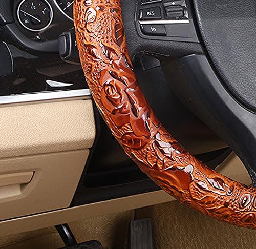 Leather Auto Car Steering Wheel Cover, Anti Slip Universal 15 Inch - Image 4