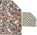 Microfiber Hand Towel & Washcloth Set, Double-Sided Waffle Weave Set of Two by CraeHome