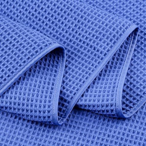 POLYTE 430 GSM Poly Blend Microfiber Waffle Bath Sheet XL Set, 35x70 in - Image 5