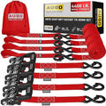 AUGO Heavy Duty Ratchet Straps & Soft Loops – Pack of 4 Extra Strong 1.5” by by AUGO