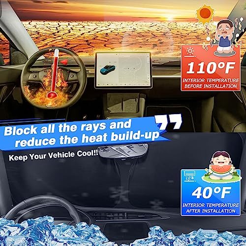 Canvcle Windshield Sun Shade for 2019-2026 Honda Passport Sport Accessories - Image 2