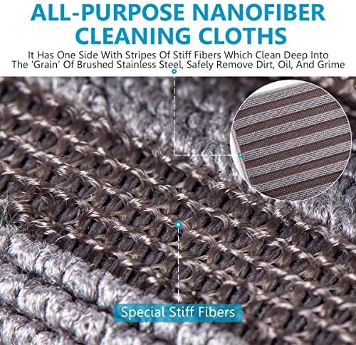8 Pack Stainless Steel Cleaning Cloth, Double-Sided Microfiber Stainless Steel - Image 4