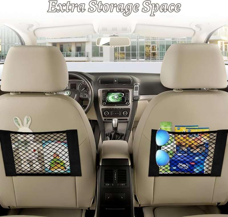 2 Pcs Back Seat Car Organizer Net - Image 6