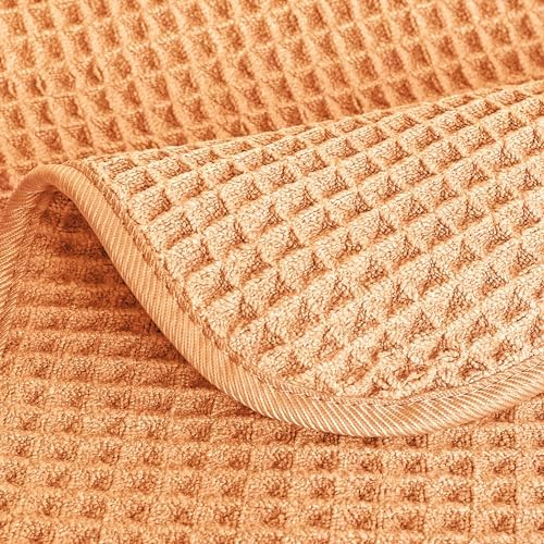 POLYTE 430 GSM Poly Blend Microfiber Waffle Wash Cloth Face Towel, 13x13 in - Image 4